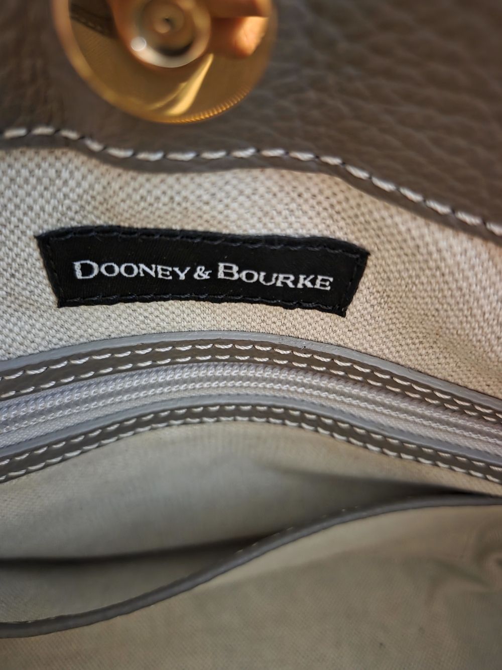 EUC Dooney & Bourke Lucca Leather Barlow In Elephant (Grey) - Picture 7 of 9